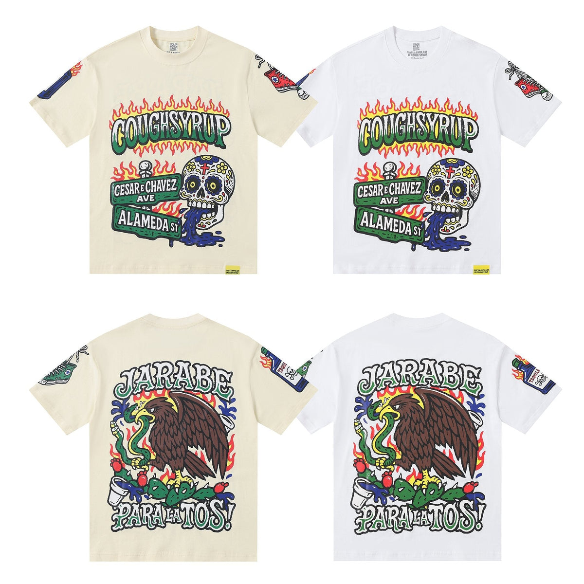 THAT'S A AWFUL LOT OF COUGH SYRUP Front & Back Graphic Short-Sleeve T-Shirt — comparison