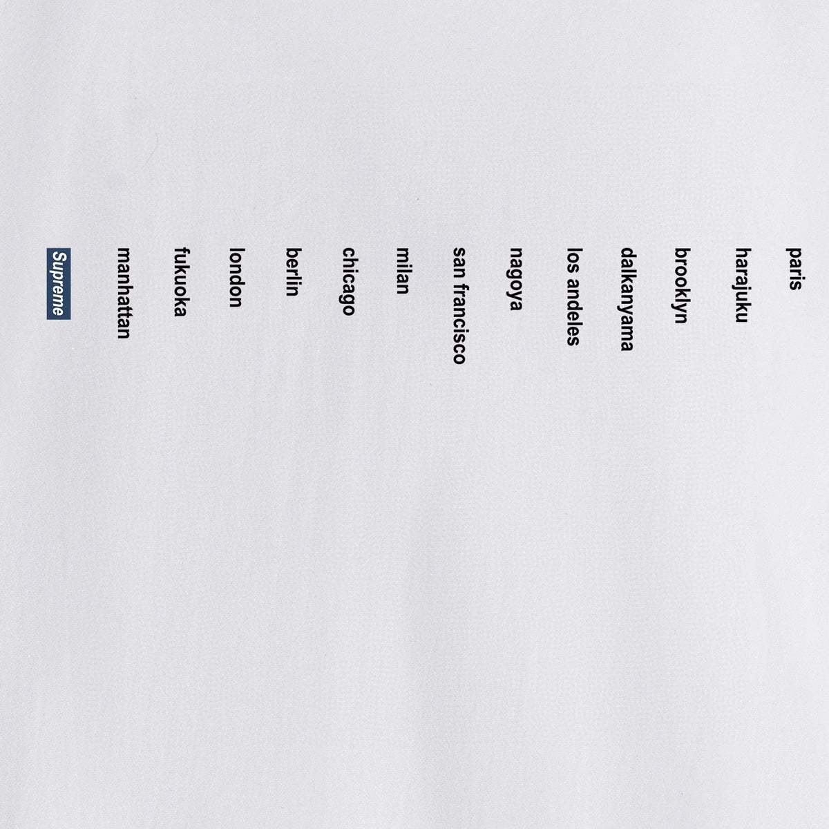 Supreme Location Graphic Short-Sleeve T-Shirt — detail
