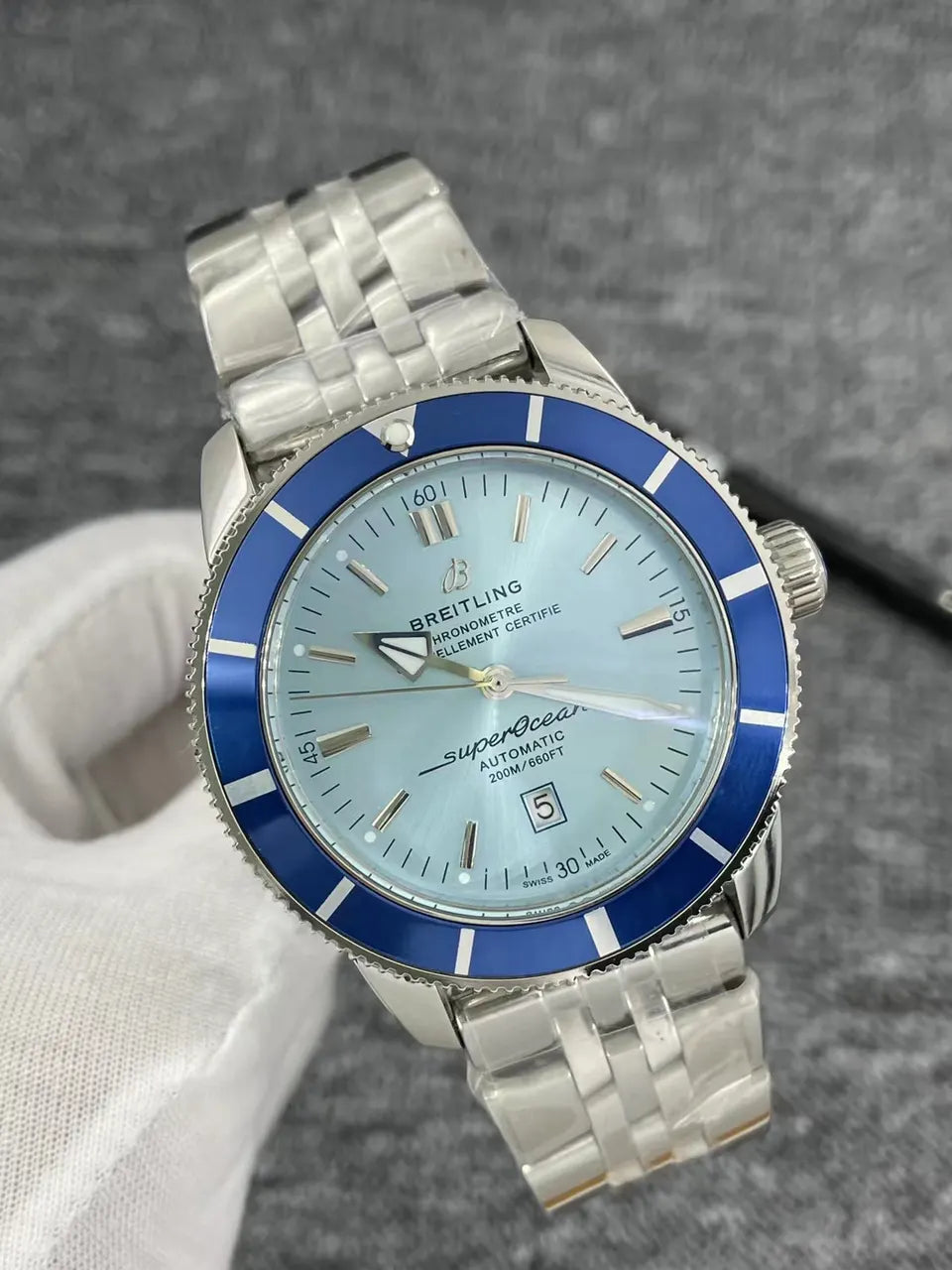 Breitling Light Blue Steel