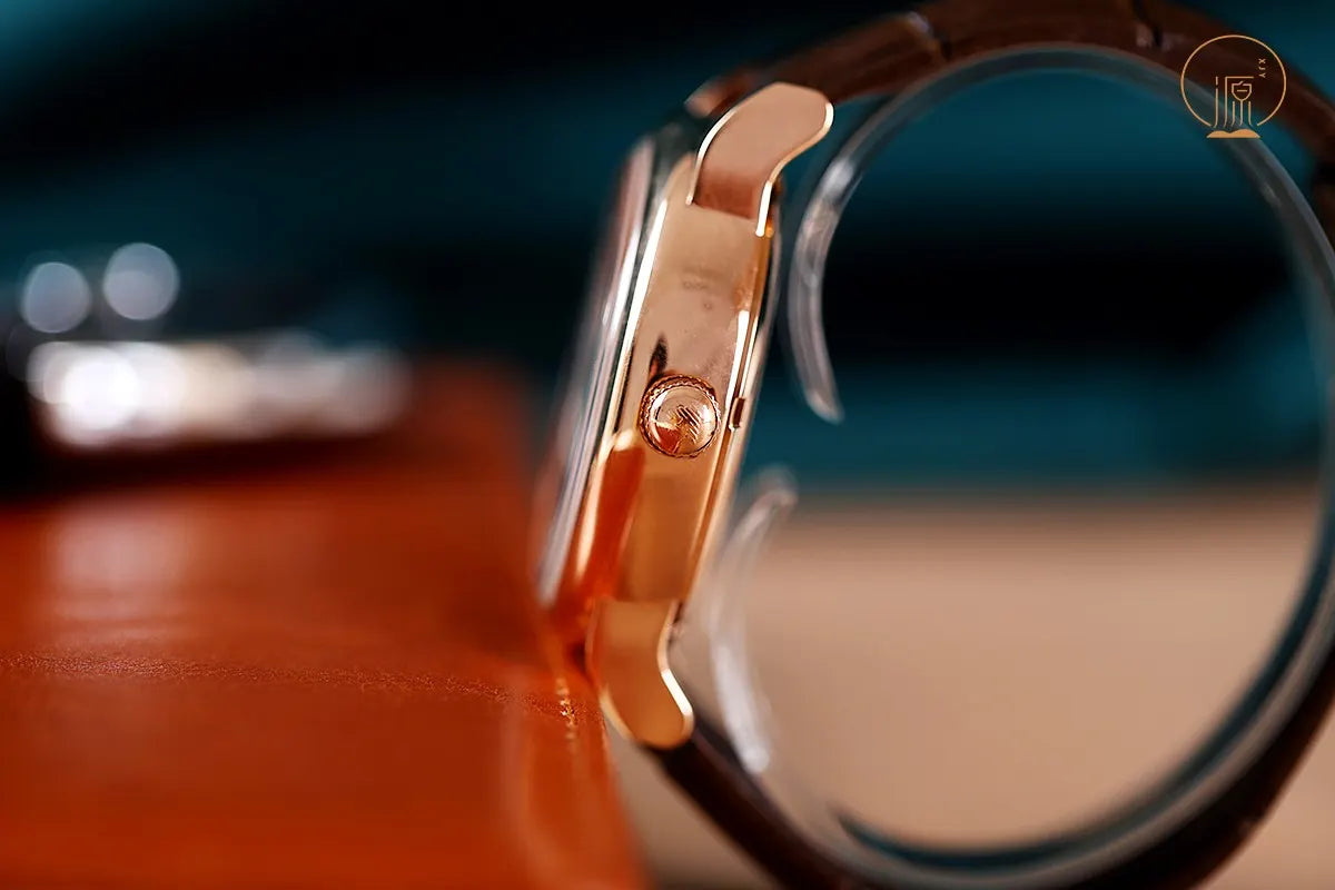 Armani Rose Gold Skeleton Watch - Hình 10