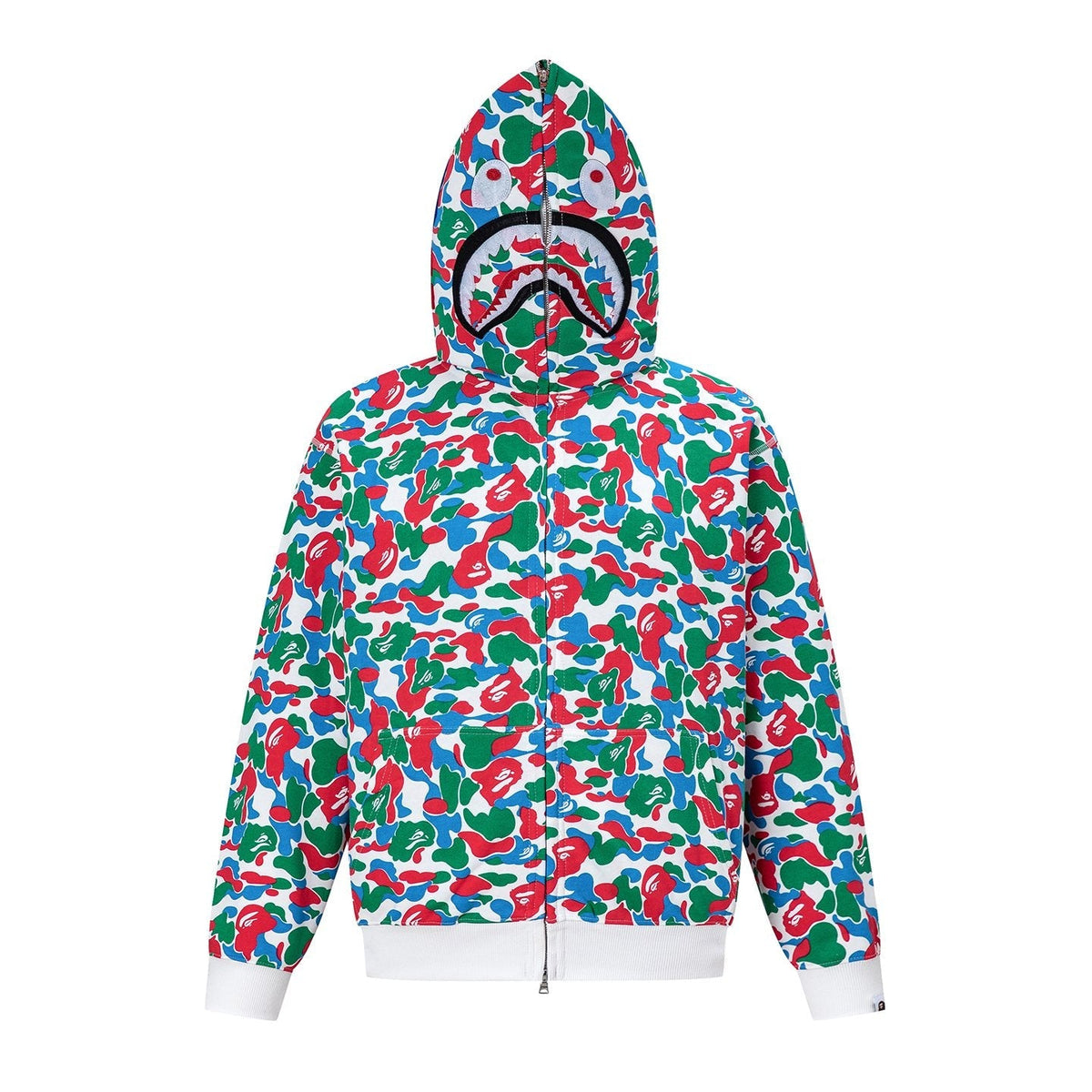 BAPE Shark Camo Full-Zip Hoodie — front