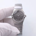 Omega Grey Dial Diamond Bezel