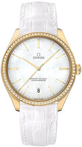 white Omega Gold Diamond Bezel