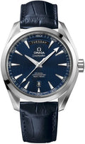seamaster Omega Blue Dial Leather Strap