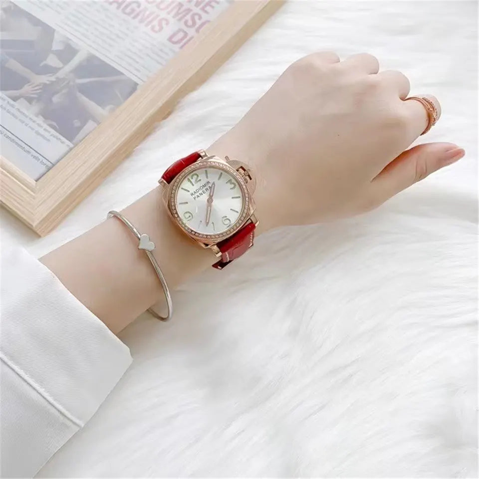 Panerai Red Leather Diamond - Hình 4