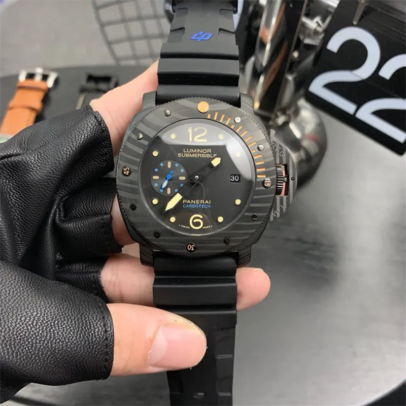 Panerai Carbotech Black Rubber - Hình 9