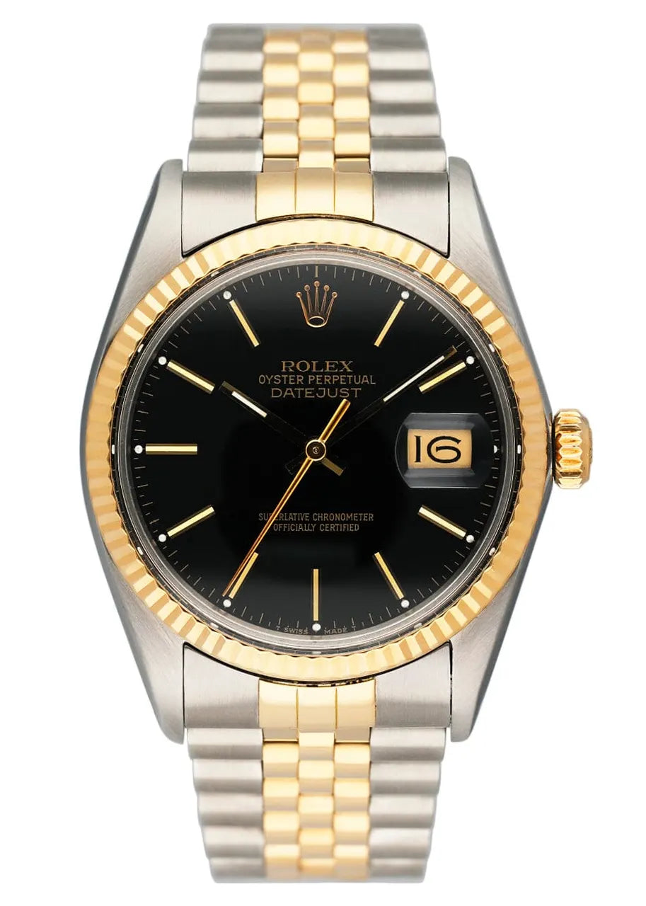 Rolex Datejust Black Dial Two-Tone jubilee – Rolex Datejust Black Dial