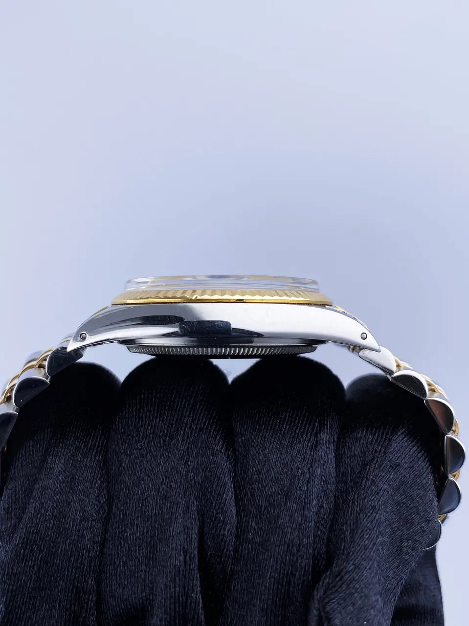 steel Rolex Datejust Black Dial Two-Tone - Hình 6