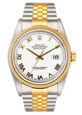 datejust Rolex Two-Tone White Roman Dial