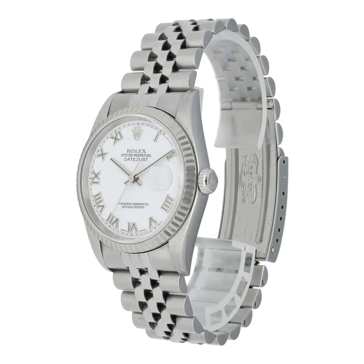 Rolex Datejust White Roman Dial stainless steel - Hình 2