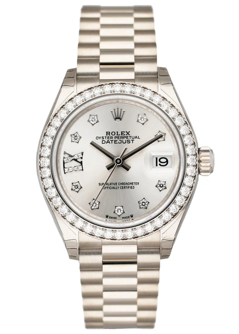 Rolex Steel Diamond Silver Datejust