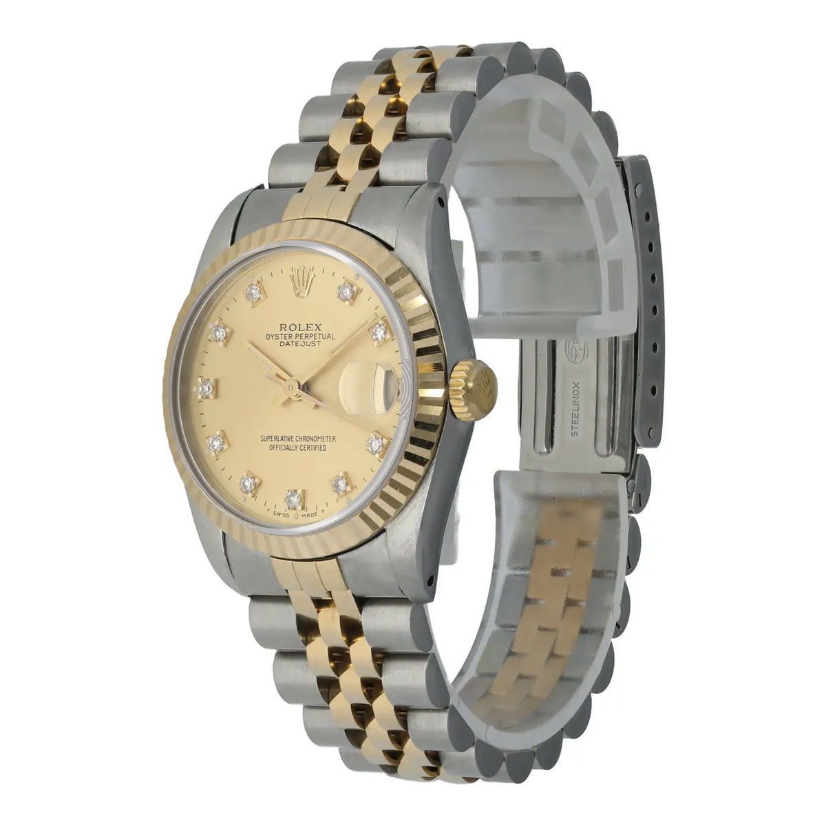 Rolex Gold Champagne Diamond Dial datejust - Hình 2