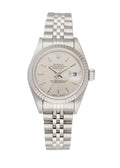 fluted Rolex Datejust Silver Dial Steel