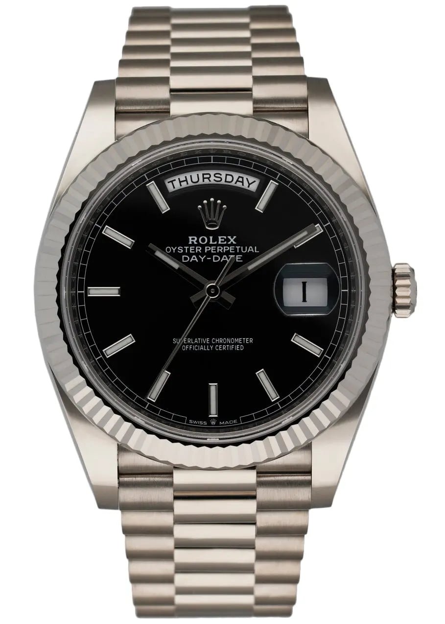 Rolex Day-Date Black Dial stainless steel