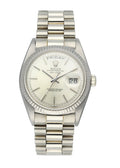 stainless steel Rolex Day-Date Silver Dial