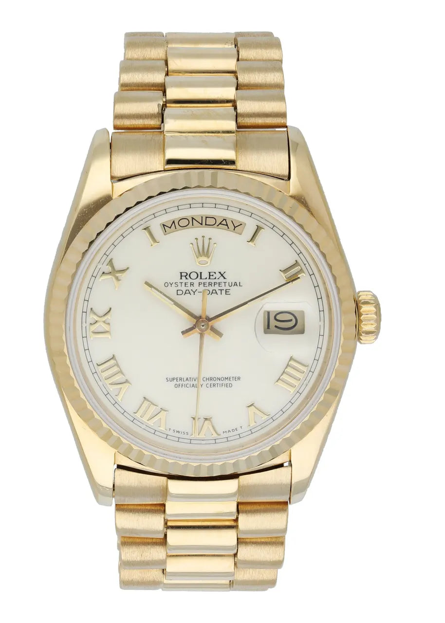 Rolex Day-Date Gold Ivory Roman