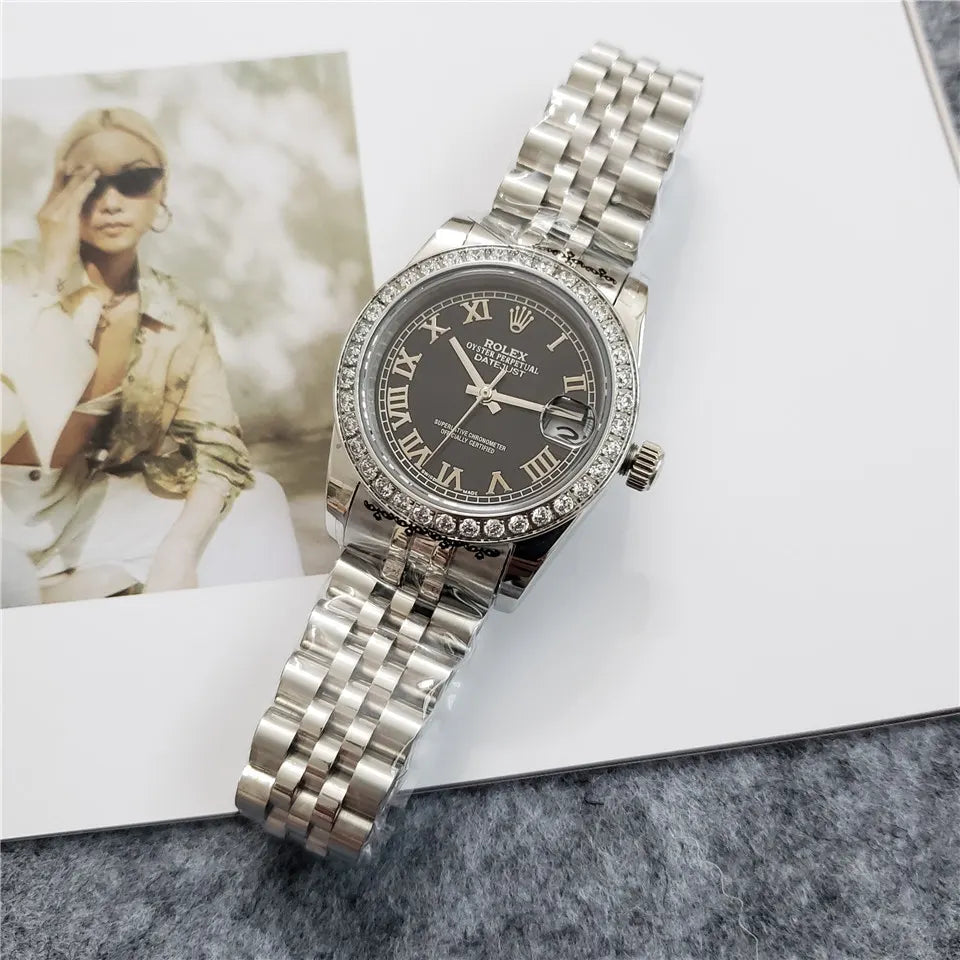 Rolex Diamond Bezel Grey Dial