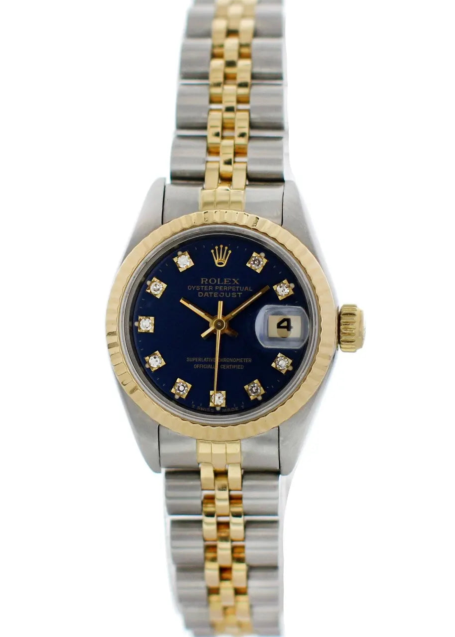 dial two Rolex Blue Diamond Datejust - Hình 3