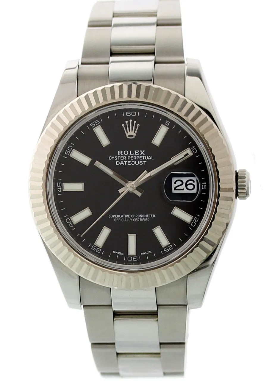 Rolex Datejust 41 Black Dial stainless - Hình 2
