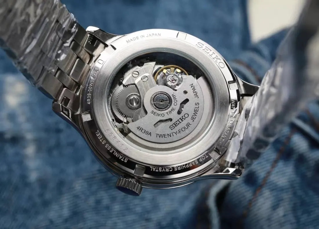 silver Seiko Presage Open Heart - Hình 4