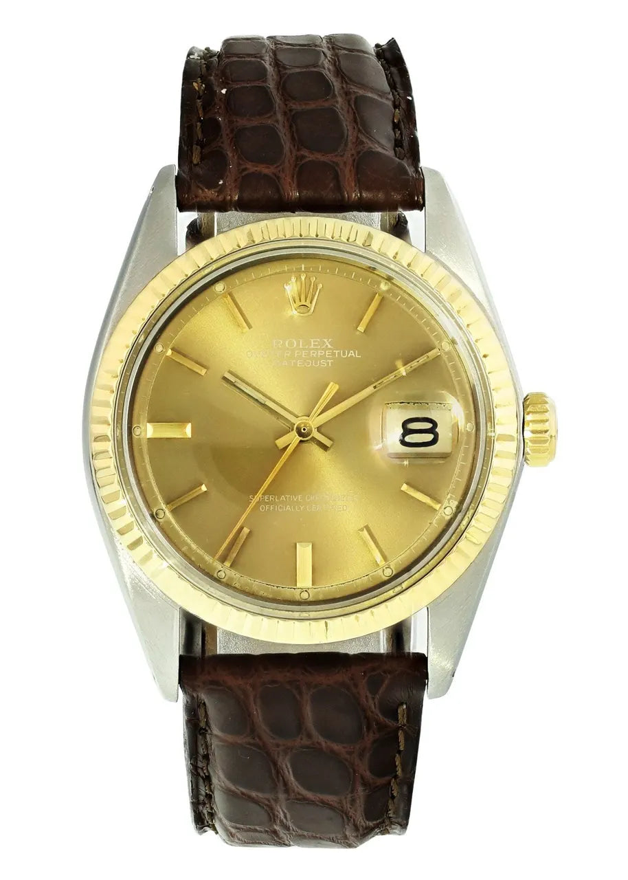 Rolex Datejust Gold Dial brown - Hình 2