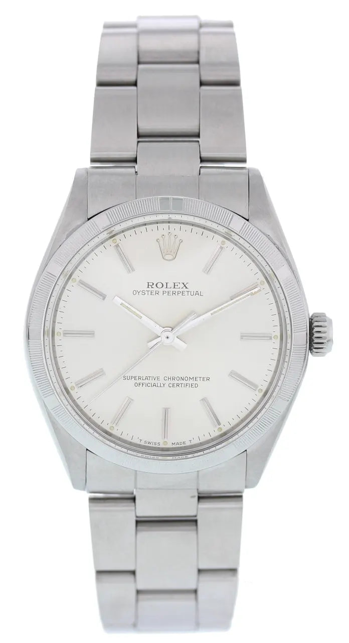 Rolex Silver Dial Steel oyster perpetual - Hình 4